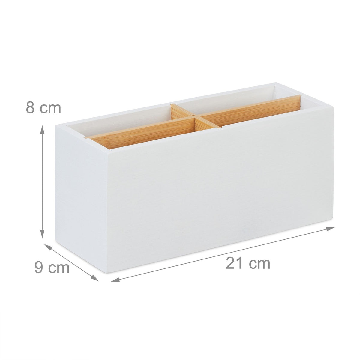 Bamboo Desk Organiser with 4 Slots