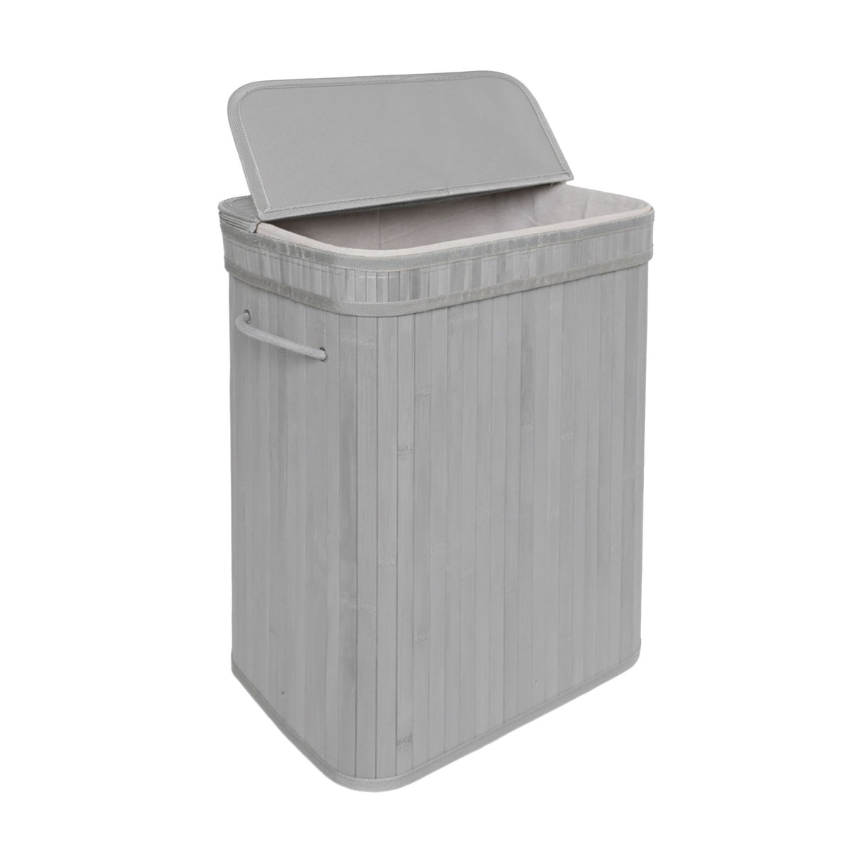 Bamboo Laundry Bin With Lid, Handles and Removable Liner