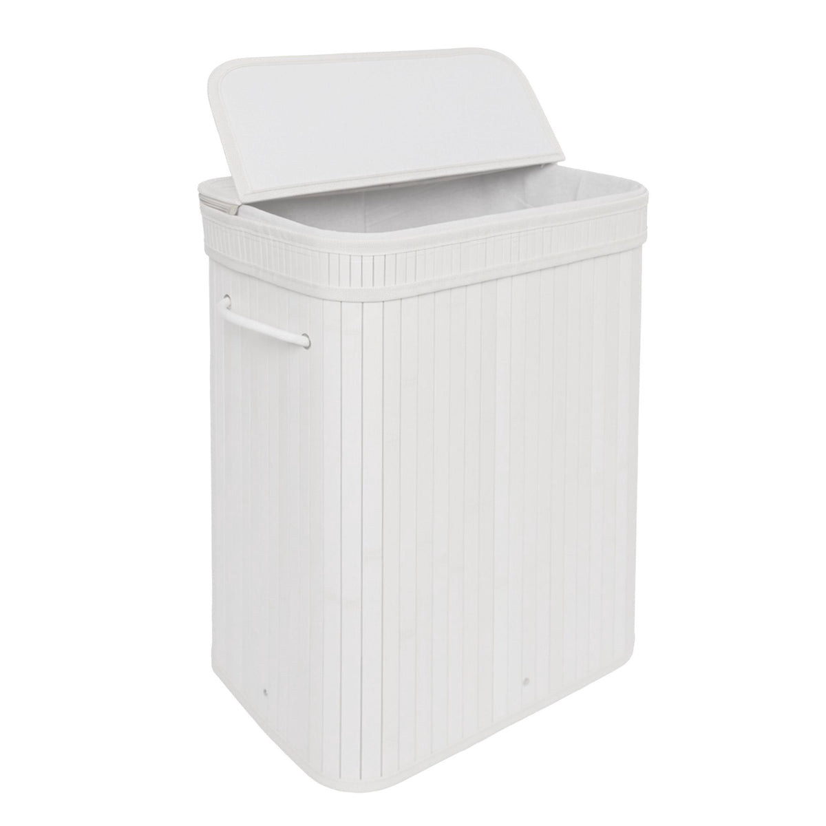 Bamboo Laundry Hamper With Lid, Washable Liner