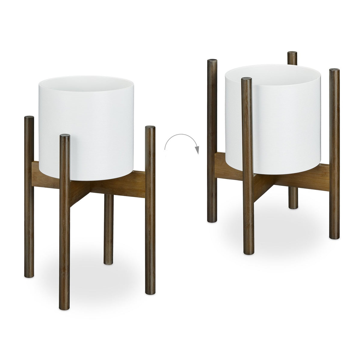 Bamboo Plant Stands Set of 3 – Brown, Indoor Use