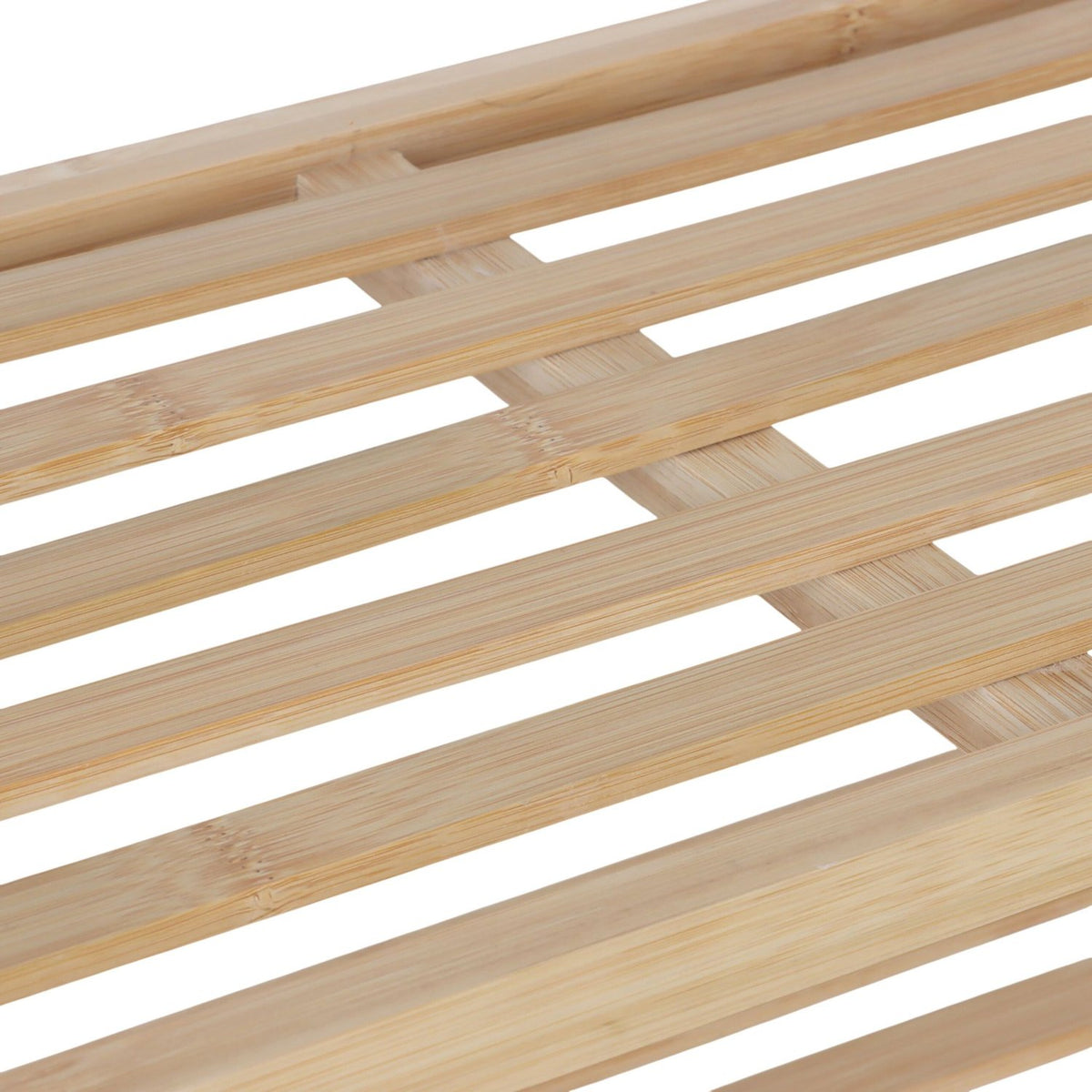 Bamboo Shoe Rack, 2-Tier Storage, Holds 6 Pairs
