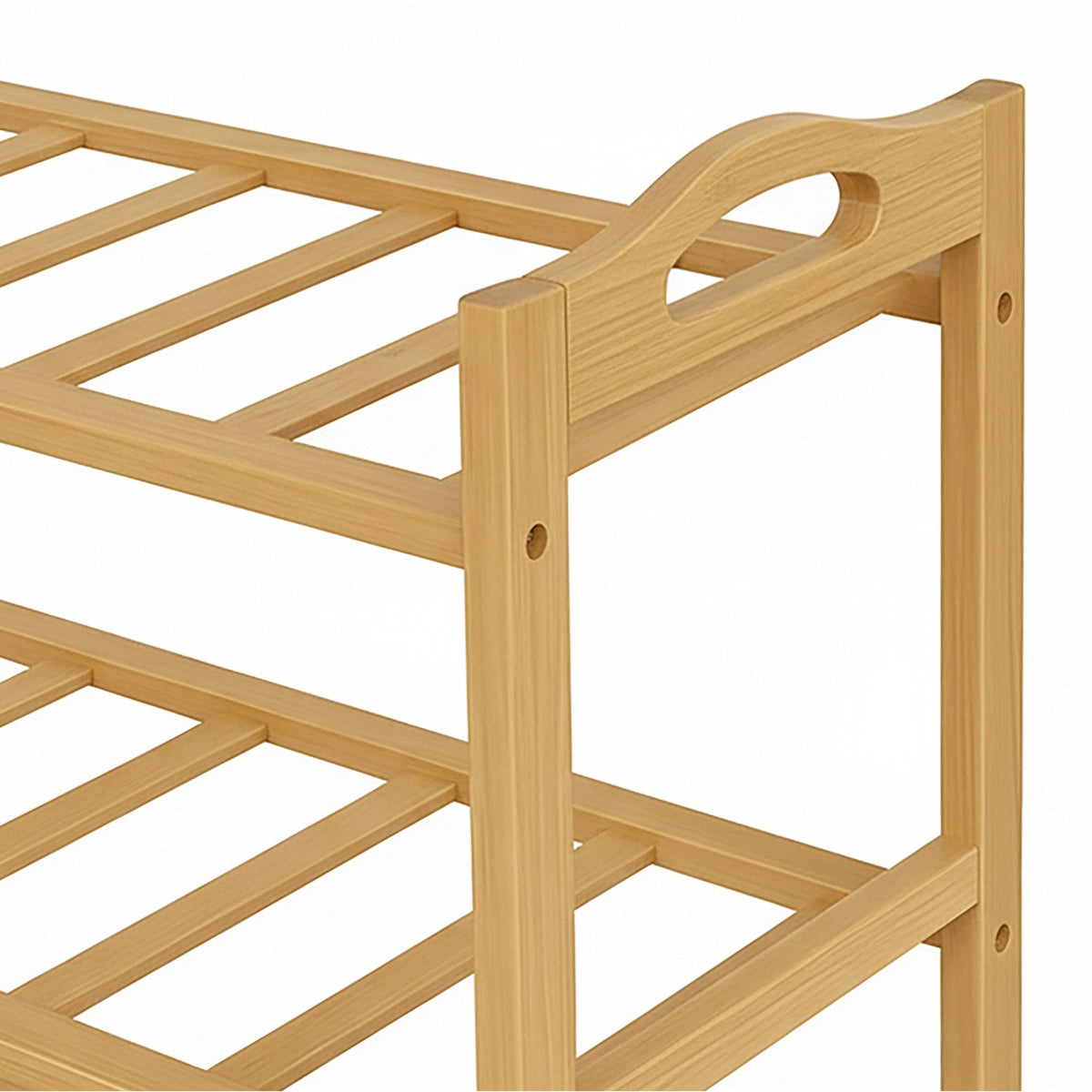 Bamboo Shoe Rack, 3 Tiers, Holds 9 Pairs