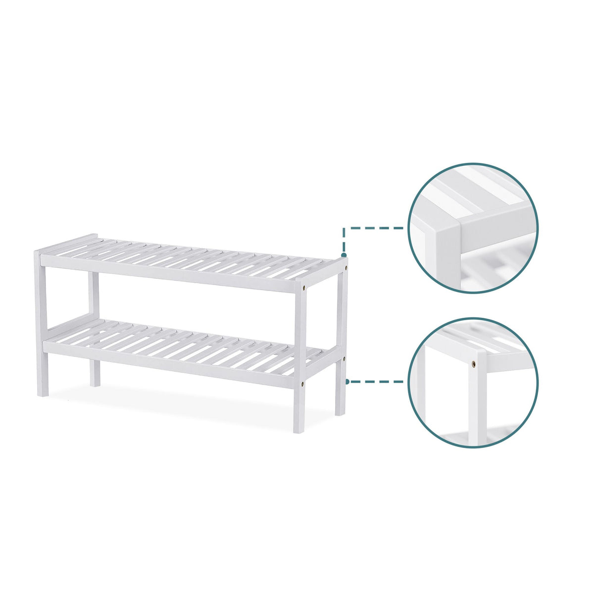 Bamboo Shoe Rack – Space-Saving, Holds 9 Pairs