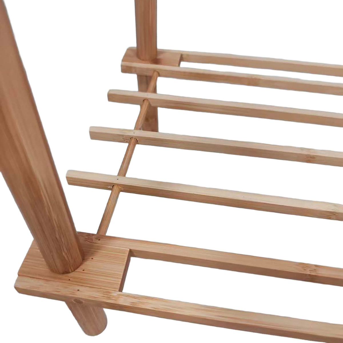 Bamboo Shoe Rack – Space-Saving, Holds 9 Pairs