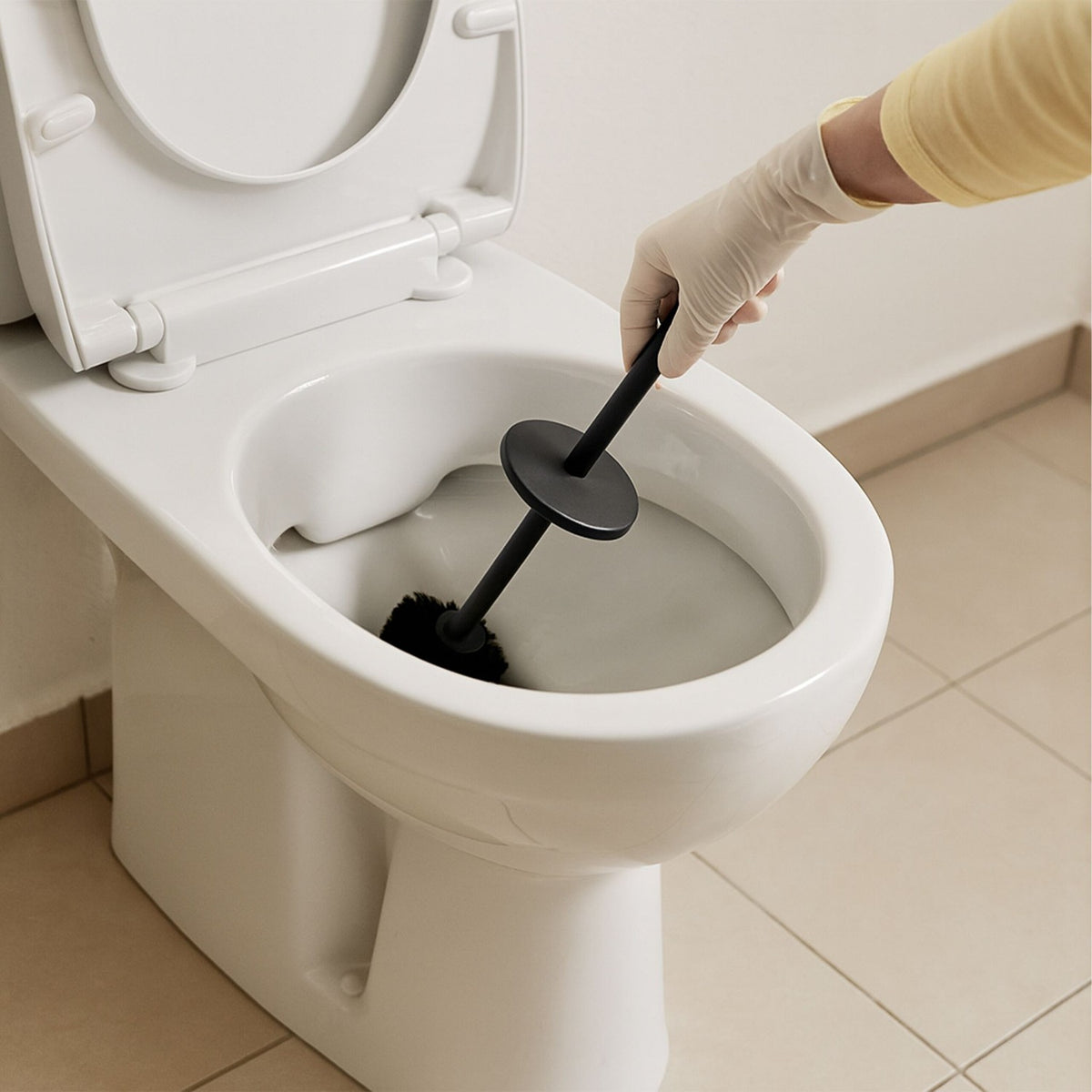 Bamboo & Steel Toilet Brush and Paper Holder Set