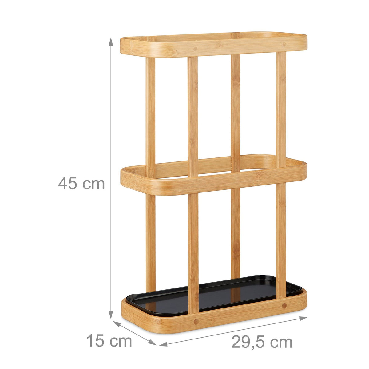 Bamboo Umbrella Stand with Drip Tray