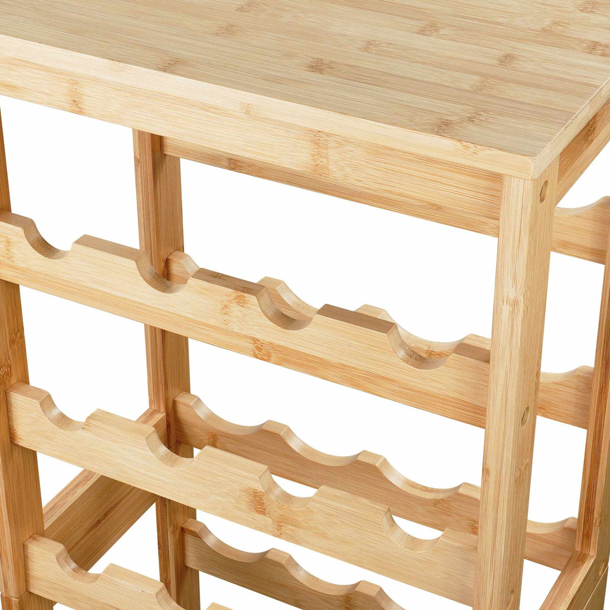 Bamboo Wine Rack, Holds 24 Bottles