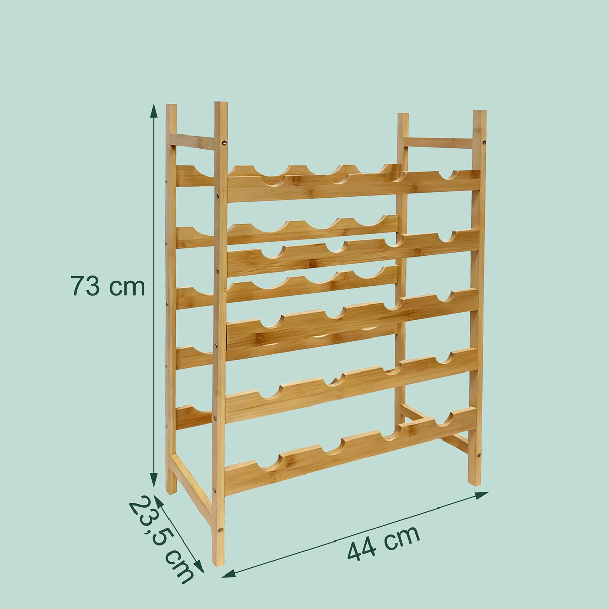 Bamboo Wine Rack for Kitchen & Home Bar Storage