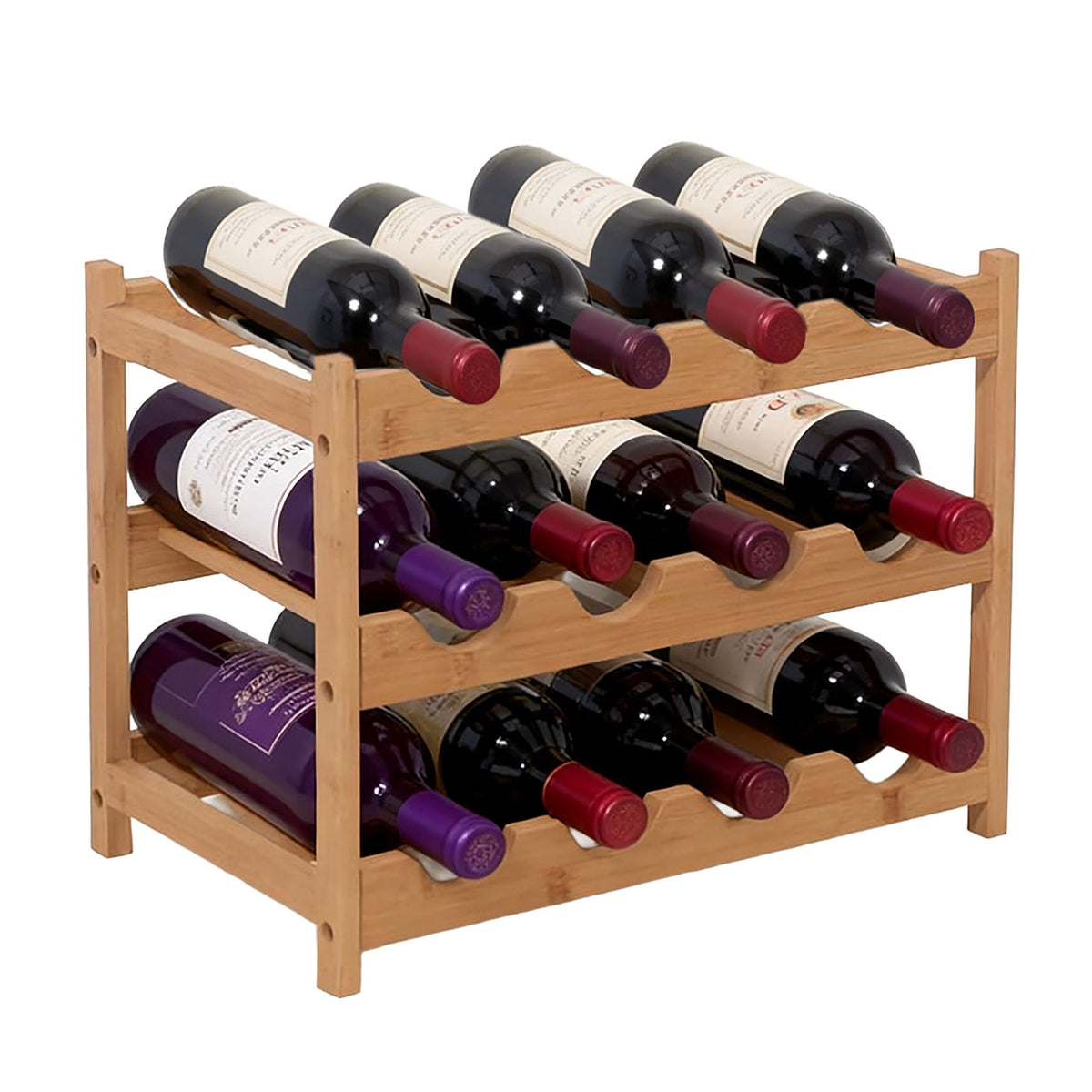 Bamboo Wine Rack for Kitchen or Home Bar