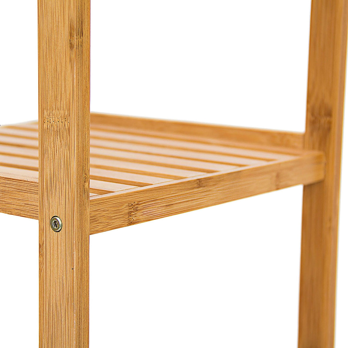 Bamboo bathroom shelf with 4 shelves