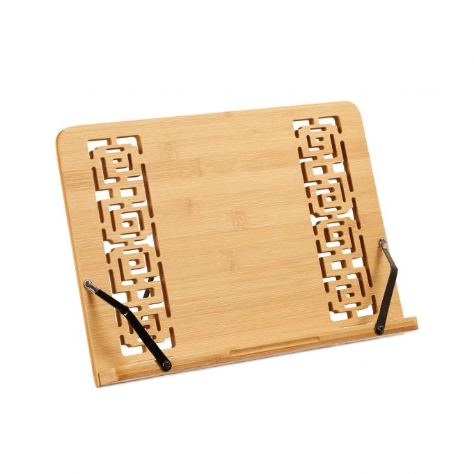 Bamboo bookcase with pattern