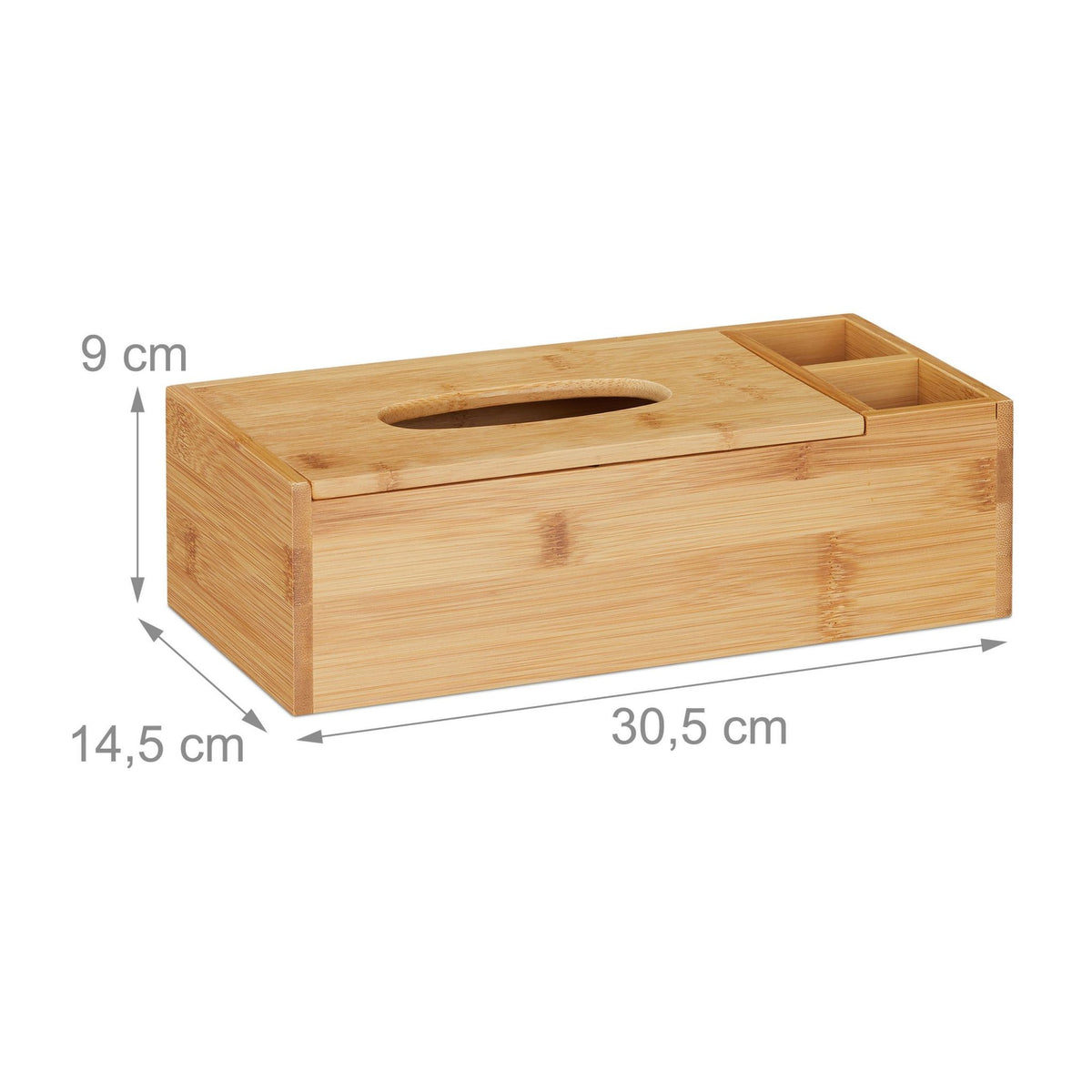 Bamboo cloth dispenser with 2 compartments