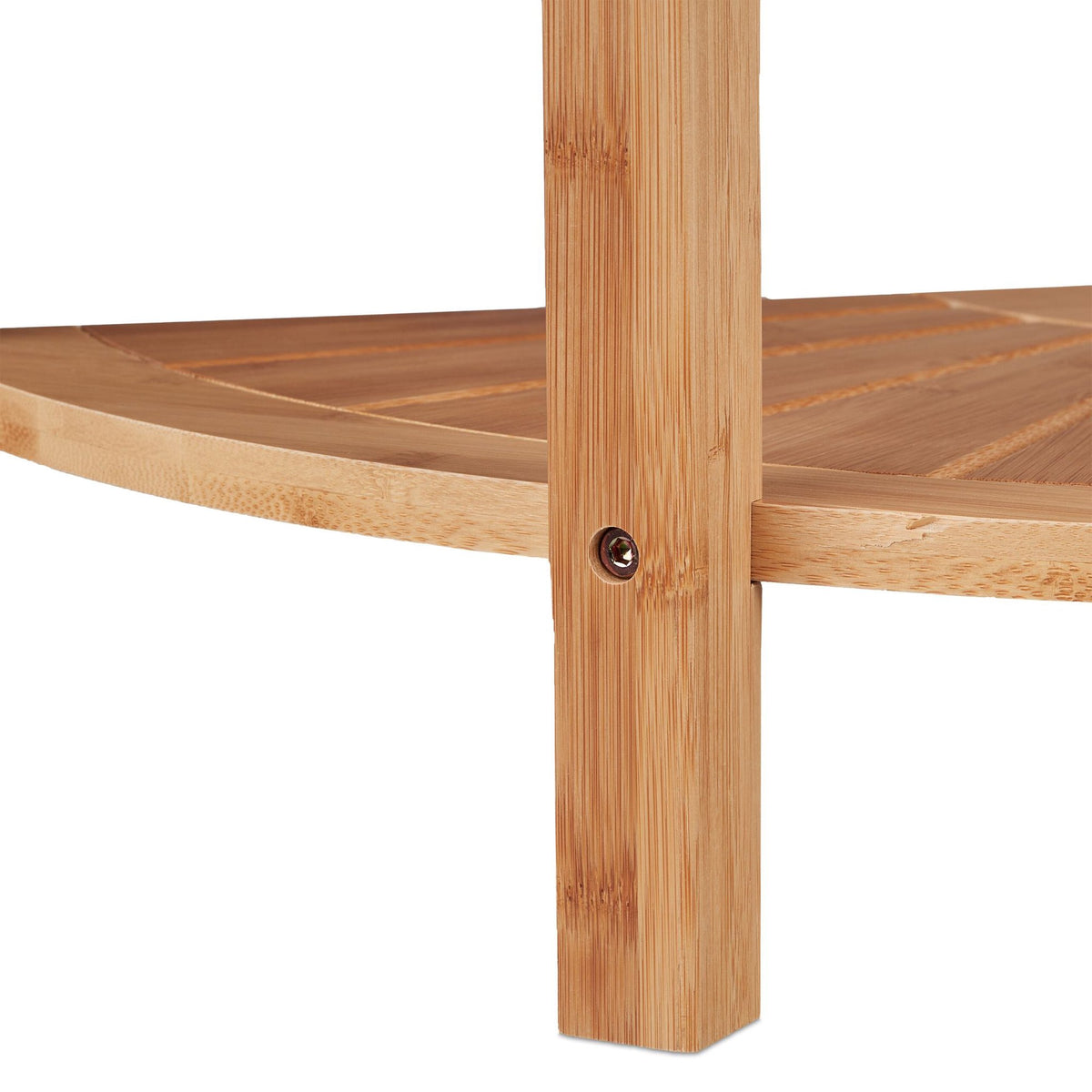 Bamboo corner shelf for the kitchen