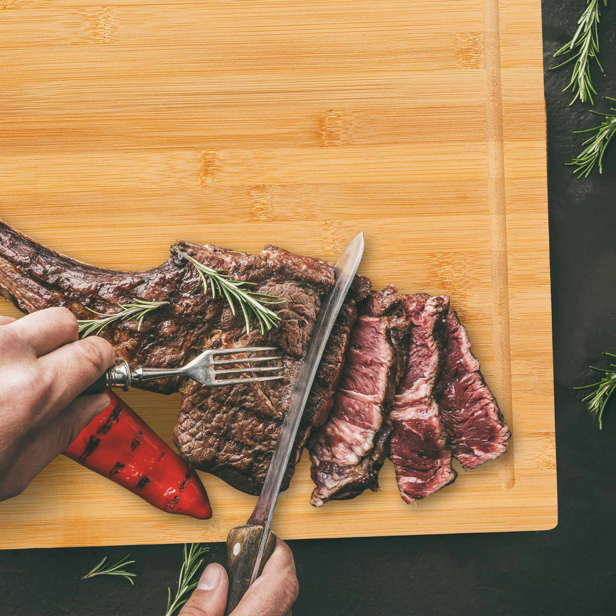 Bamboo cutting board - set of 2