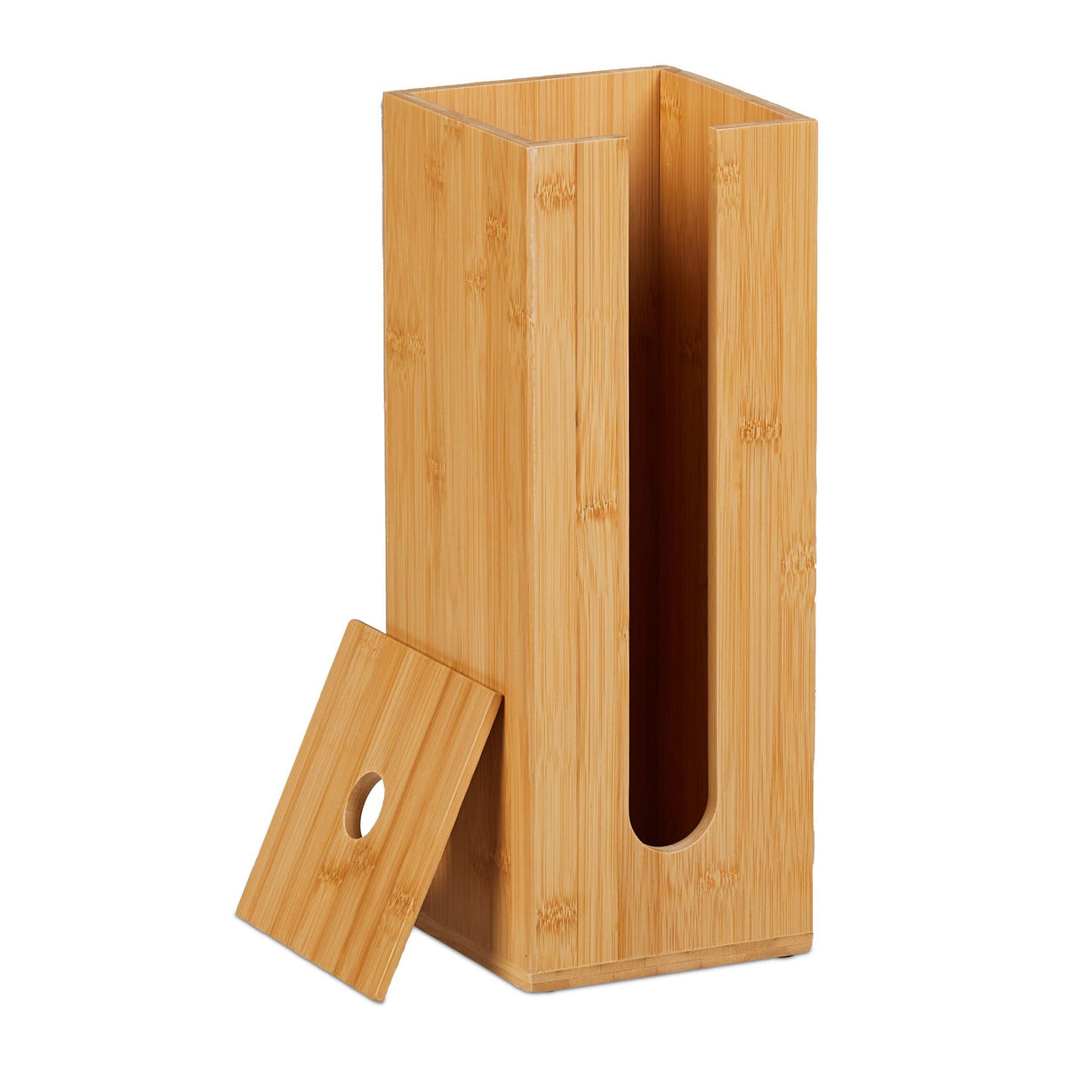 Bamboo holder for toilet rolls