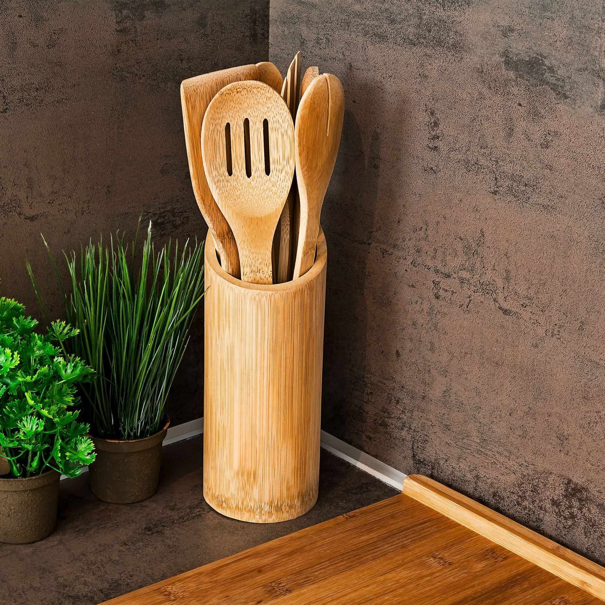 Bamboo kitchen utensils set of 7