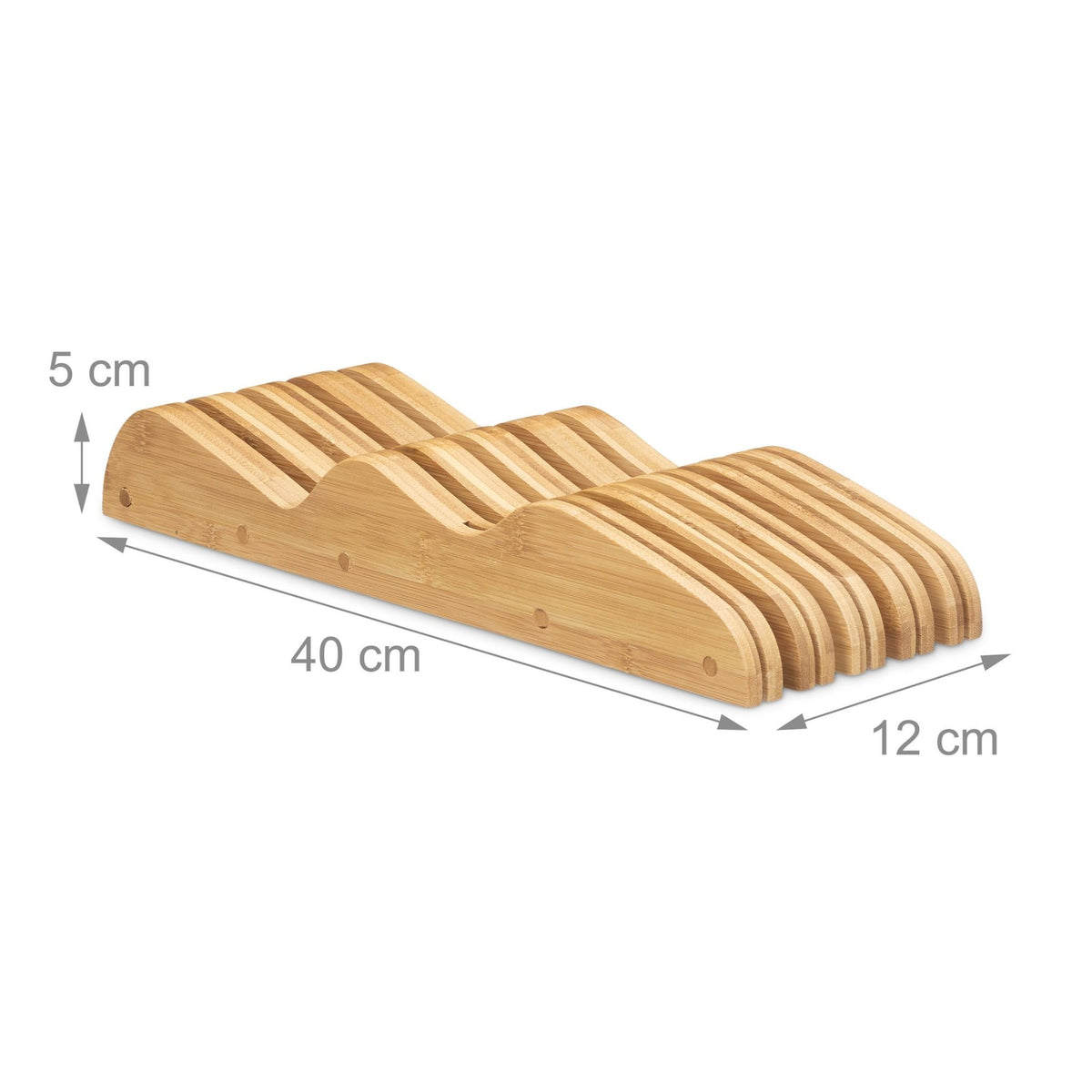 Bamboo knife block for box