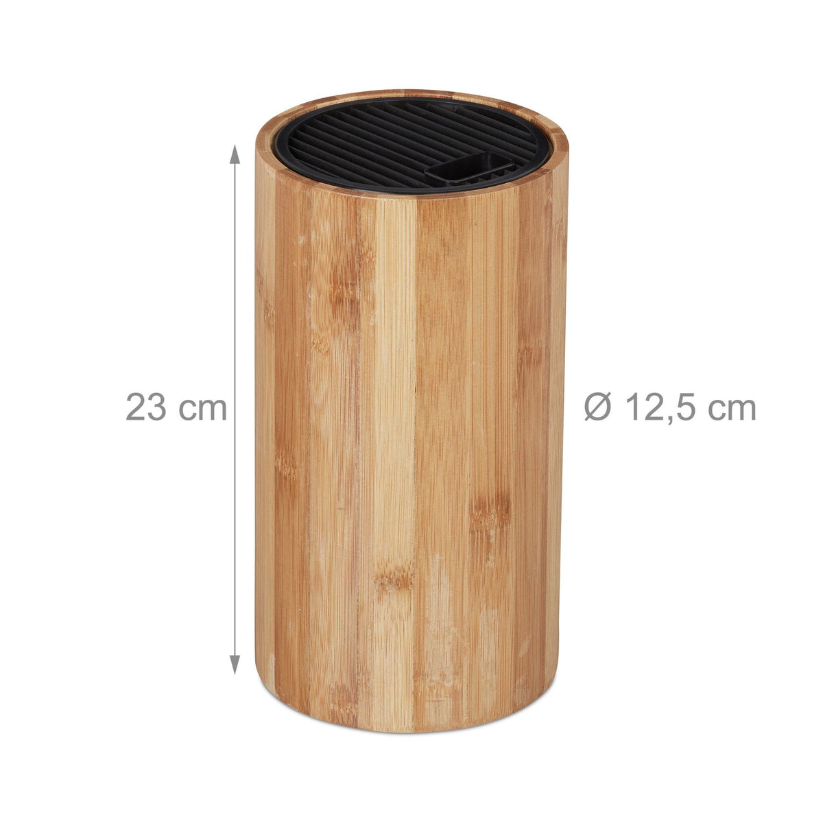 Bamboo knife block without knives