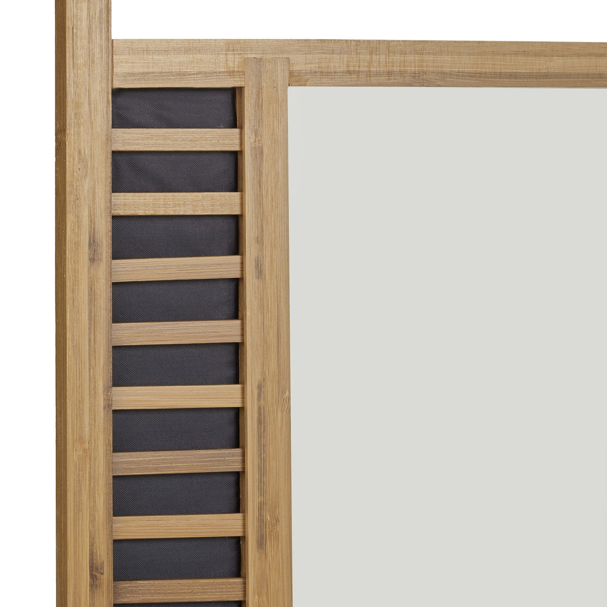Bamboo mirror with decorative frame