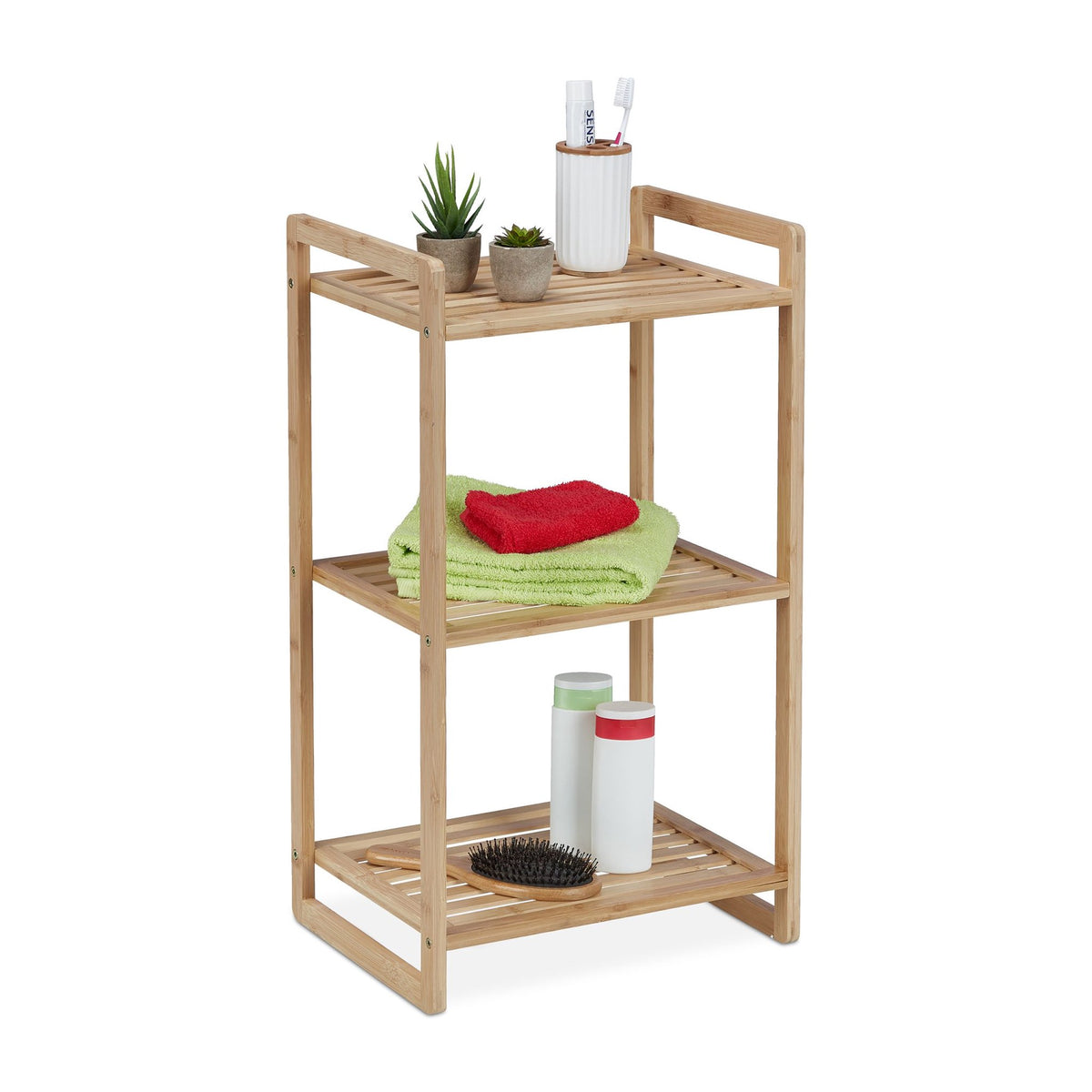 Bamboo shelf with 3 shelves
