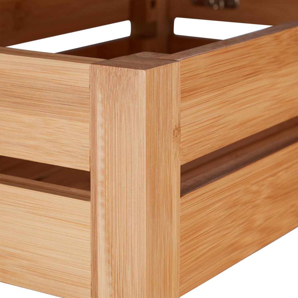 Bamboo shelf with shelves and flap