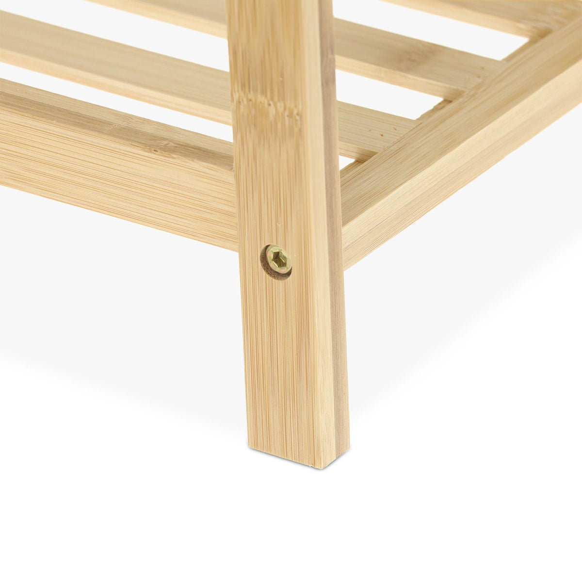 Bamboo standing towel rail