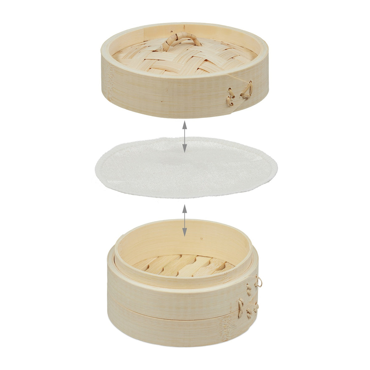 Bamboo steamer 13.5 cm set of 3