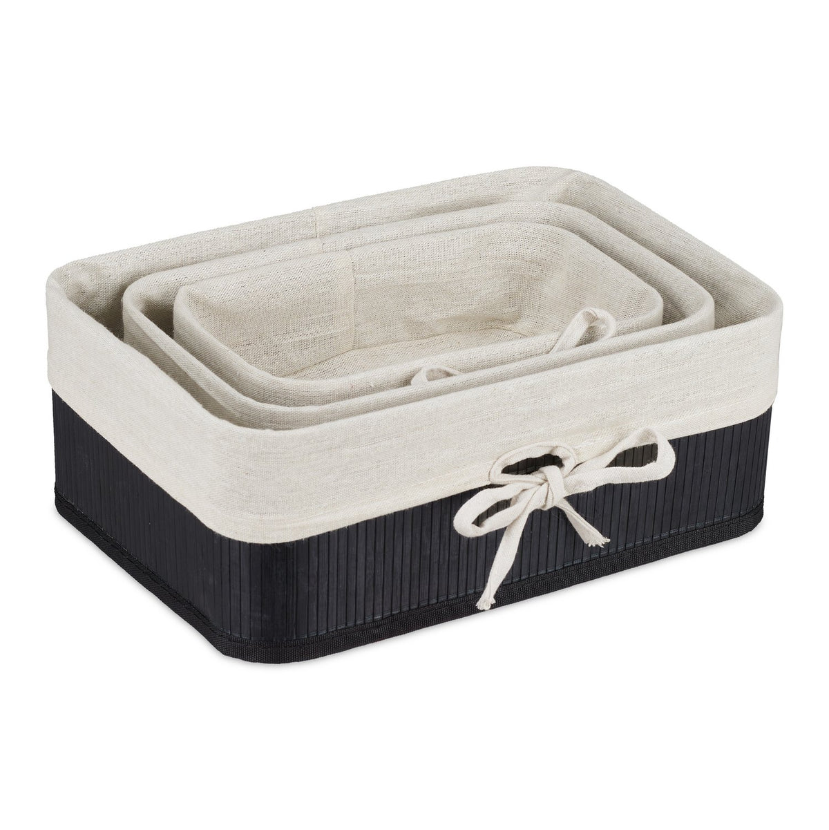 Bamboo storage baskets set of 3