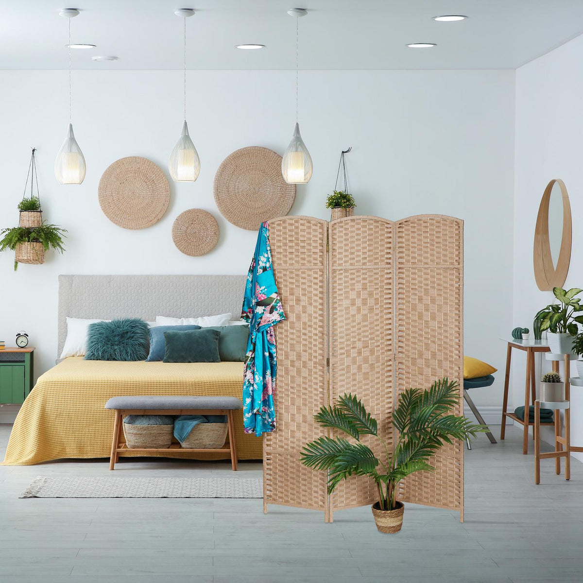 Bamboo storage baskets - set of 6
