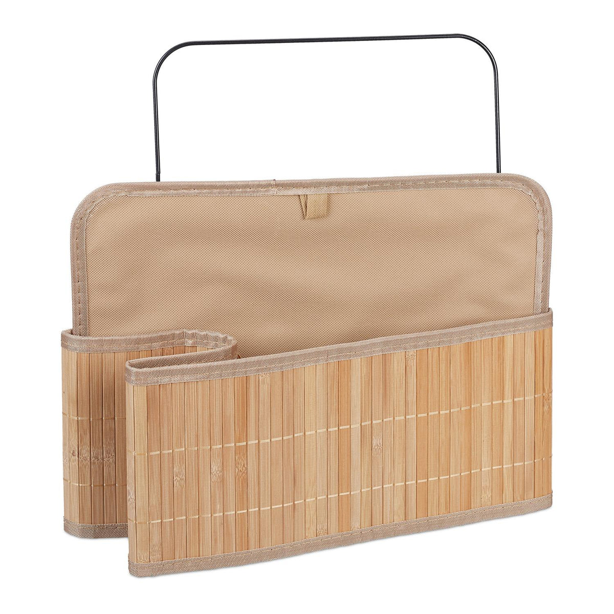 Bamboo storage basket with print