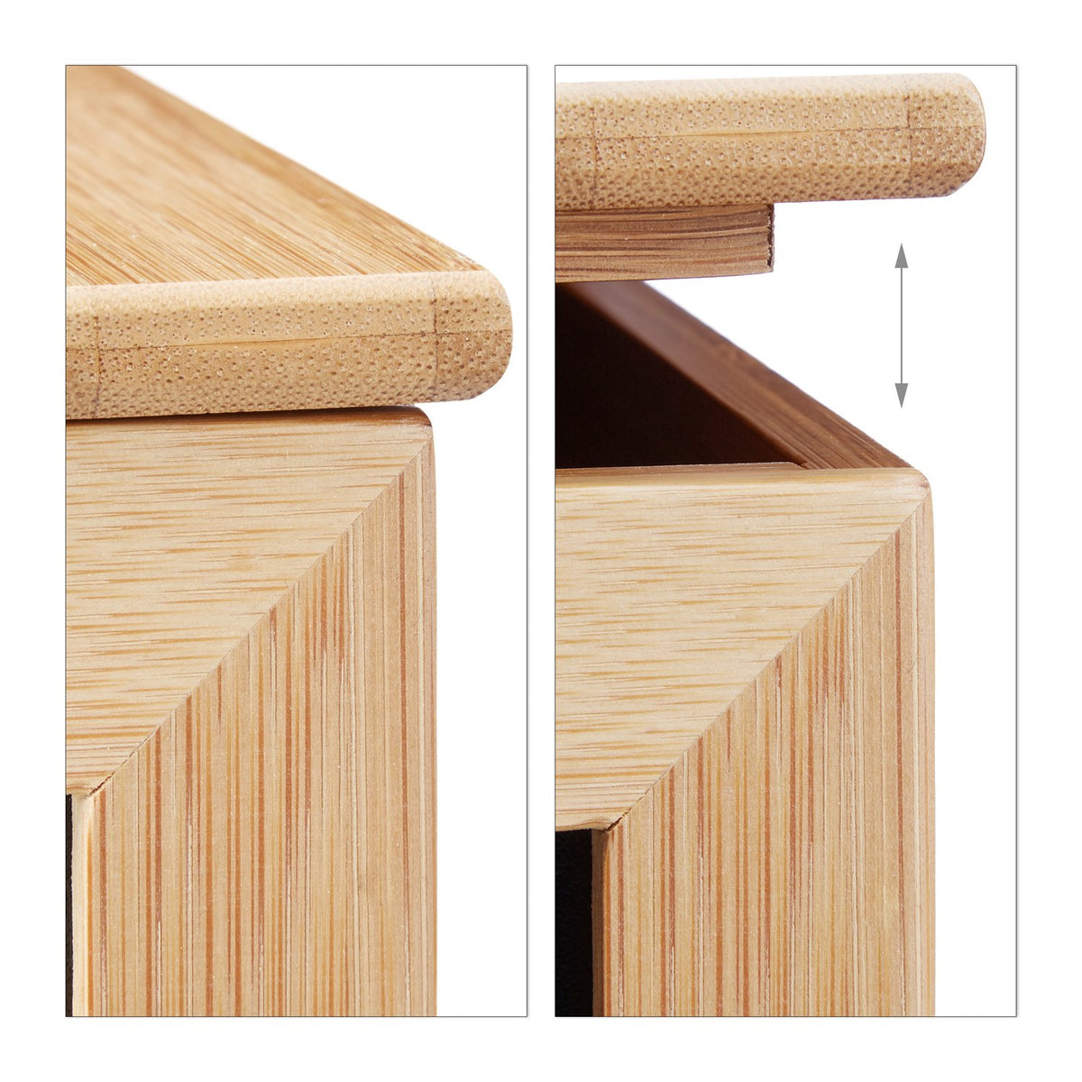 Bamboo storage box with board