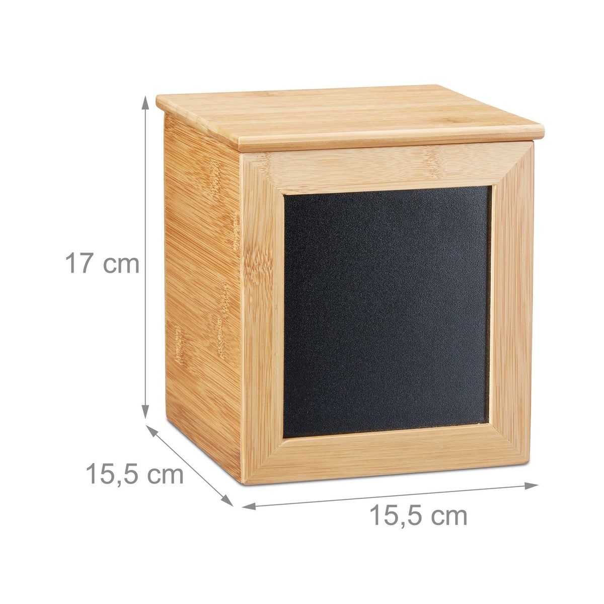 Bamboo storage box with board