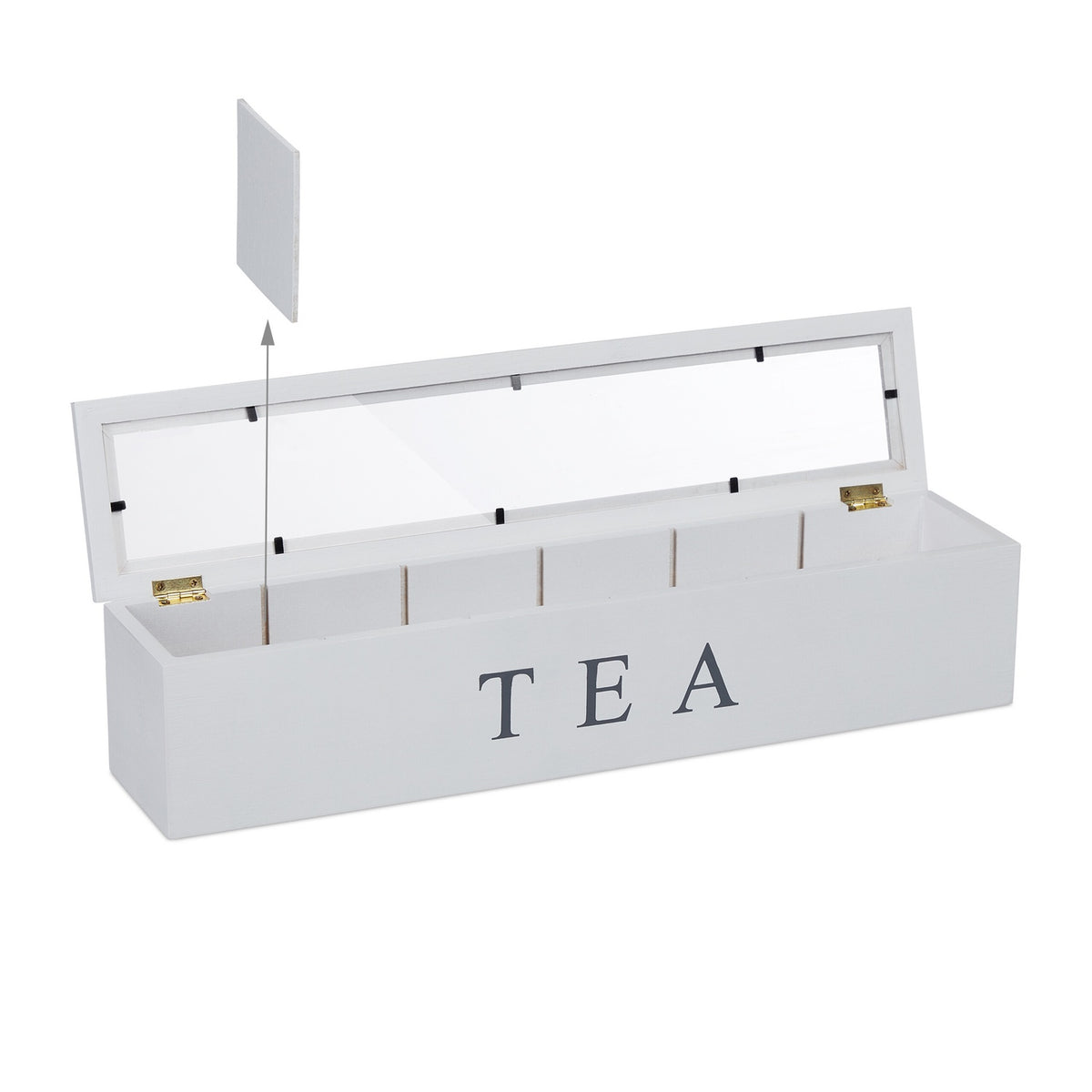 Bamboo tea box with 6 compartments