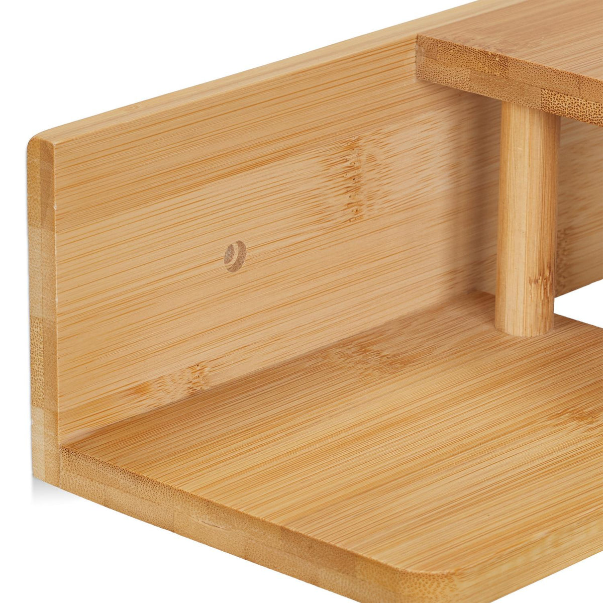 Bamboo toilet paper holder 2 shelves