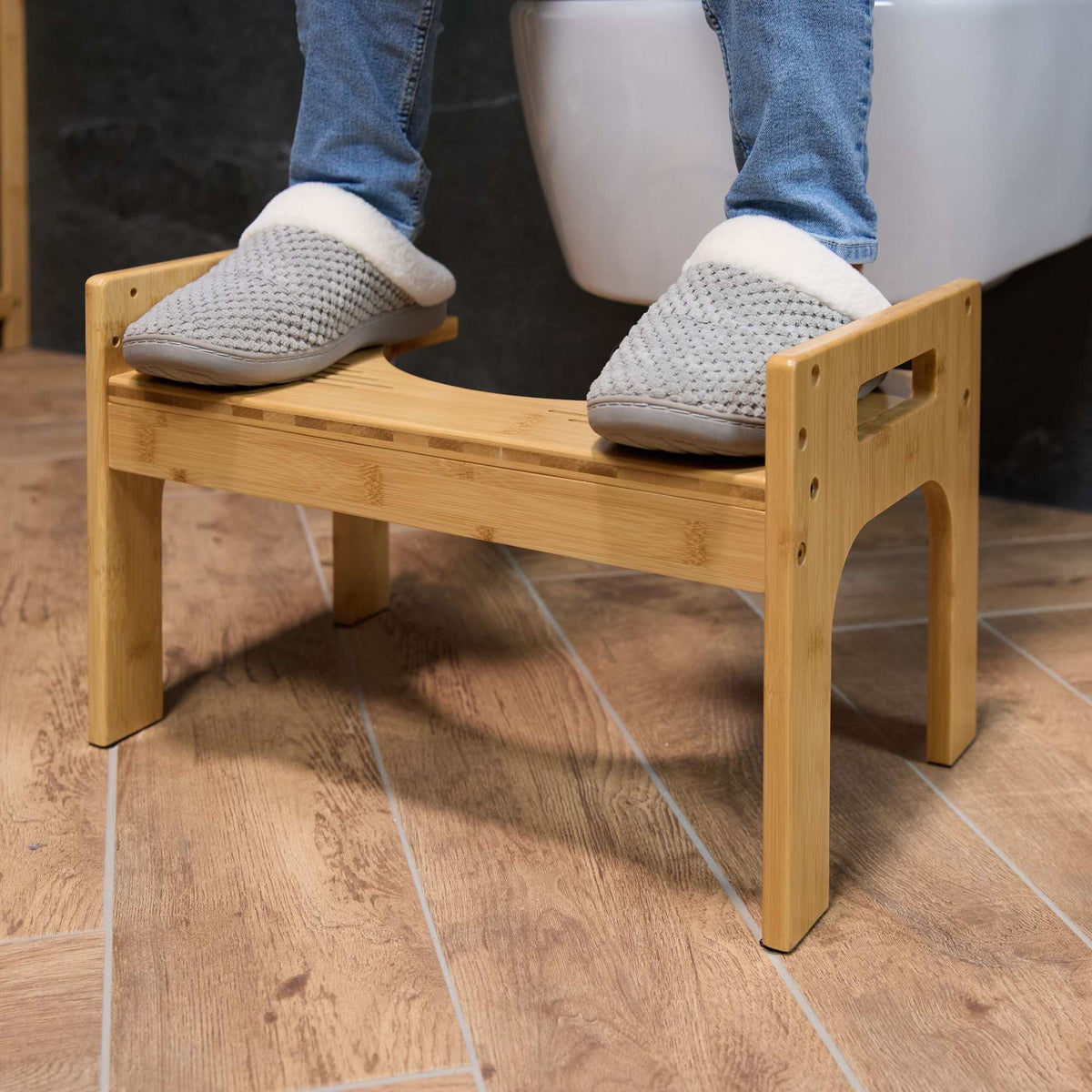 Bamboo toilet seat