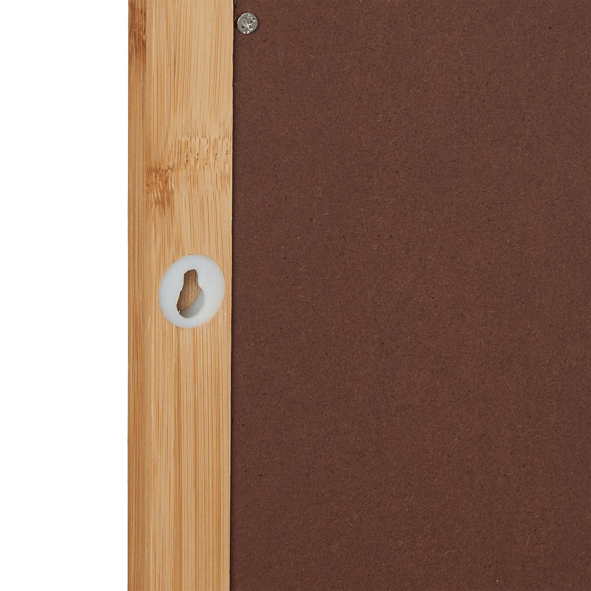 Bamboo wall mirror with shelf