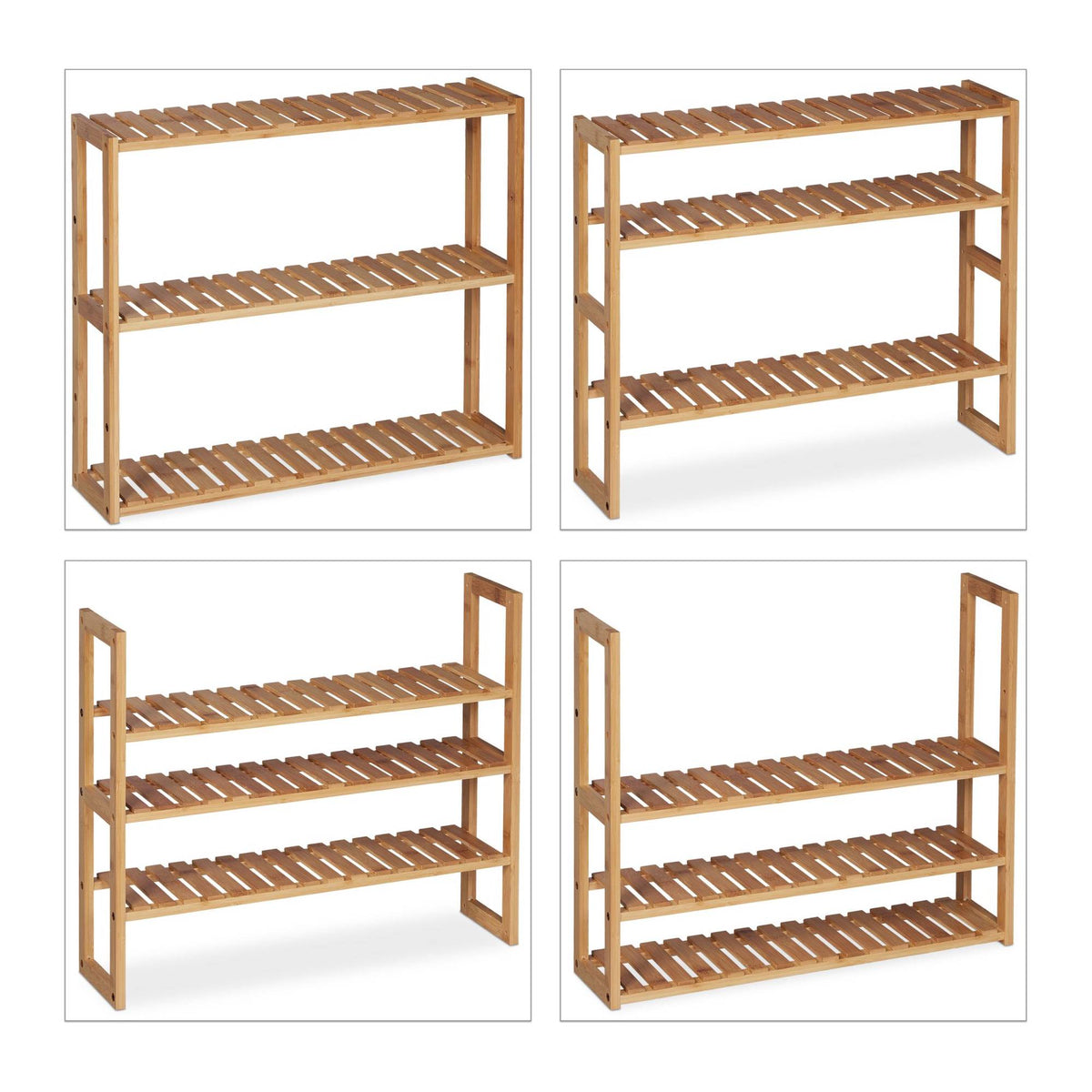 Bamboo wall shelf