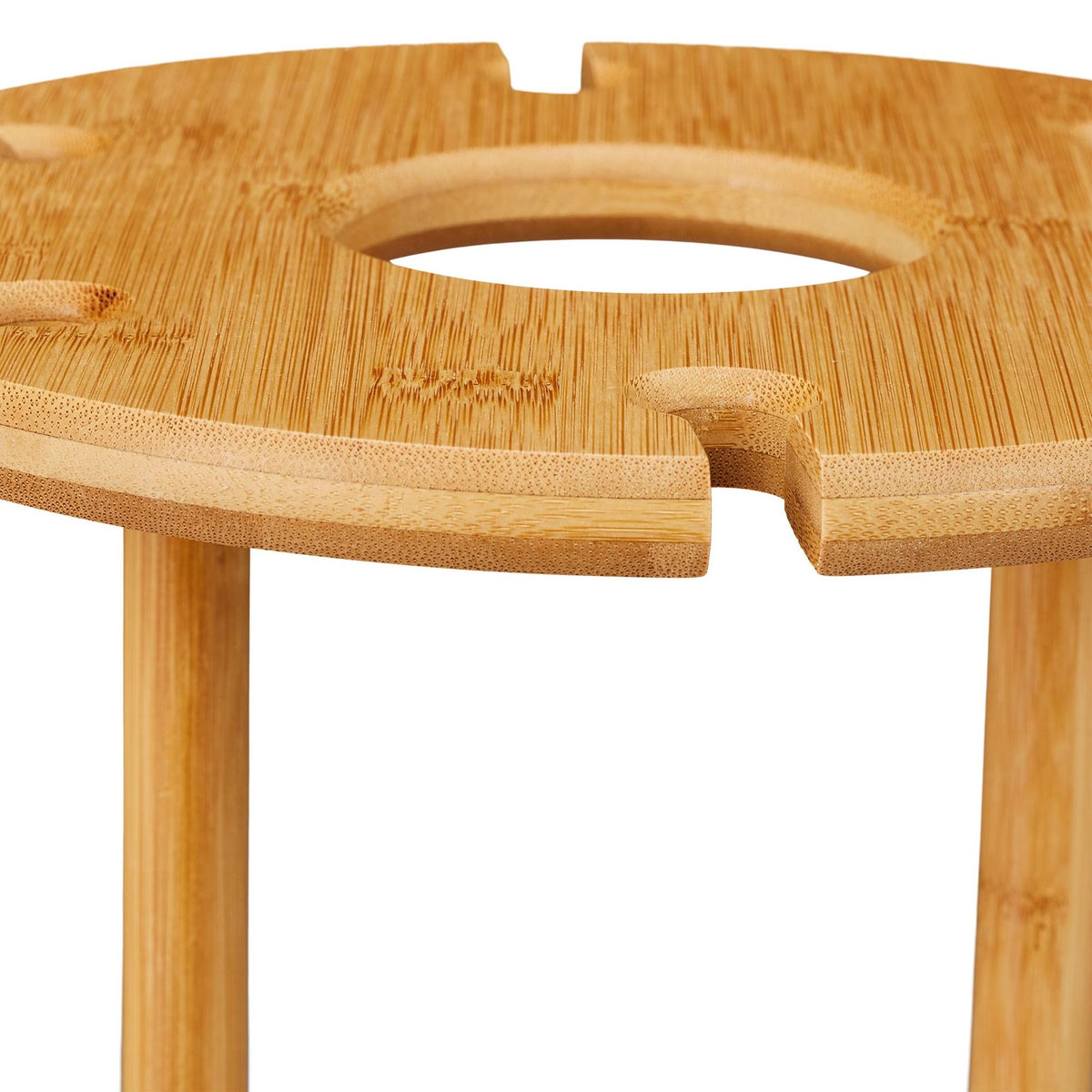Bamboo wine glass holder for 6 glasses