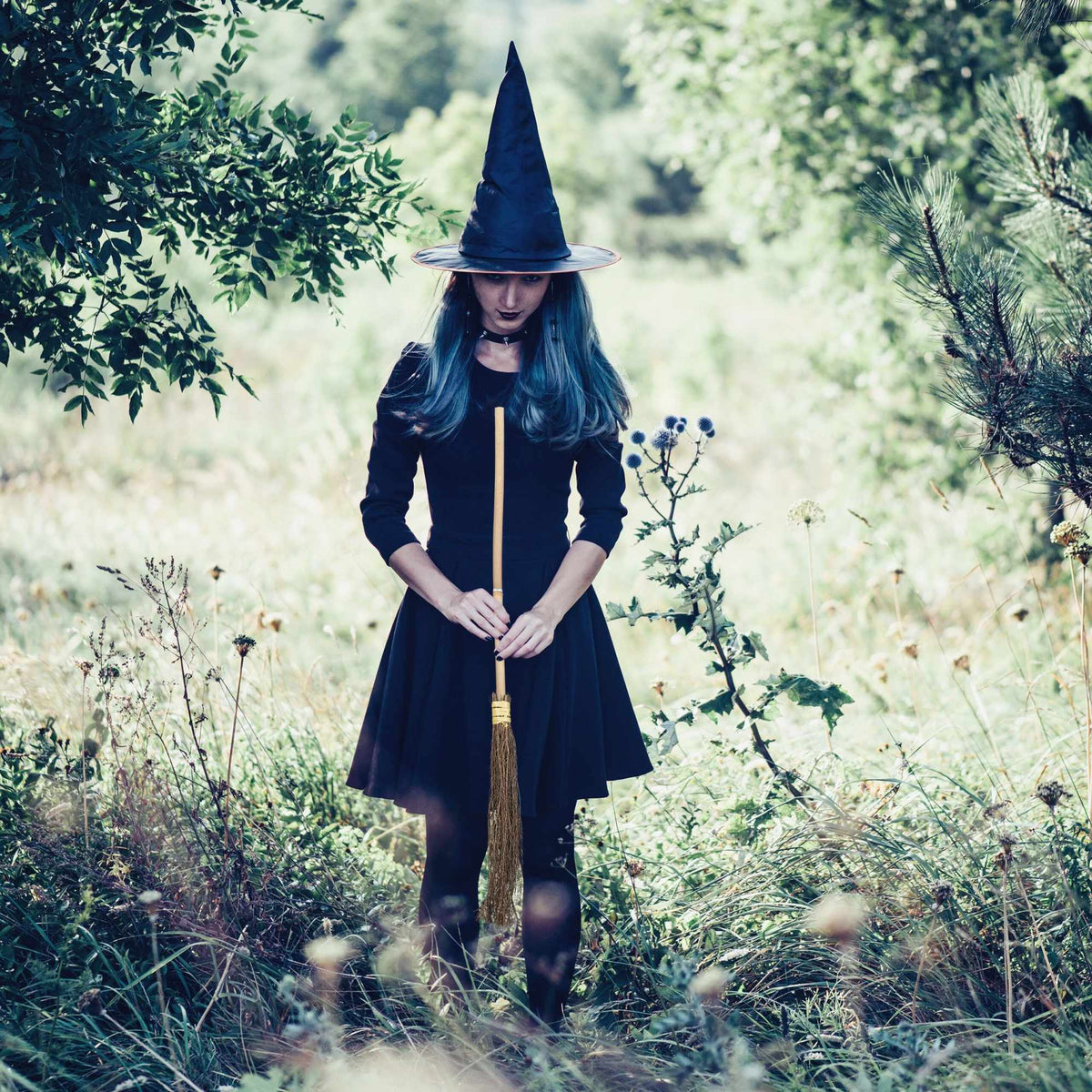 Bamboo witch's broom set of 2