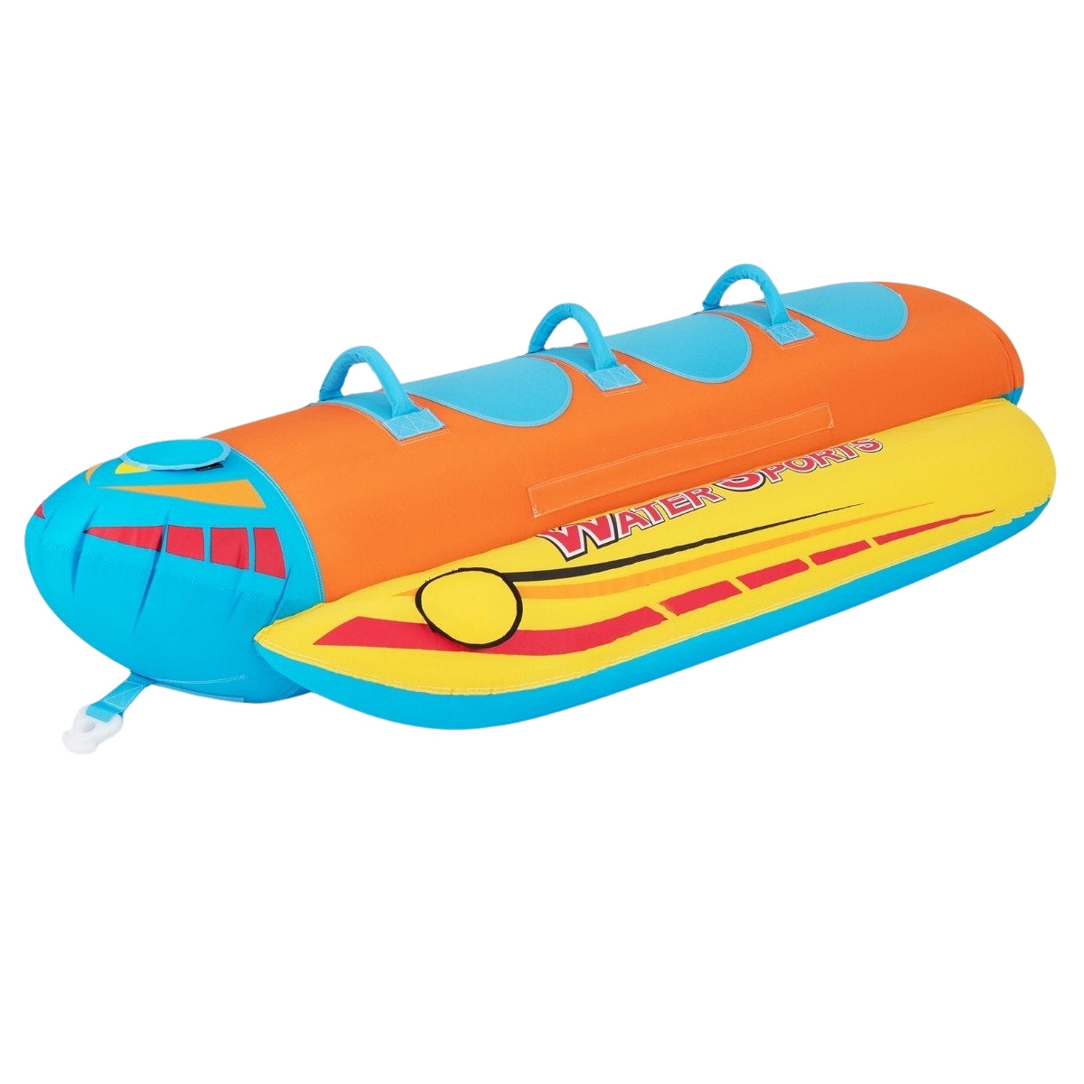 Banana boat for 3 people Towable tube with 3 EVA padded seats and handles 252 x 108 x 51 cm