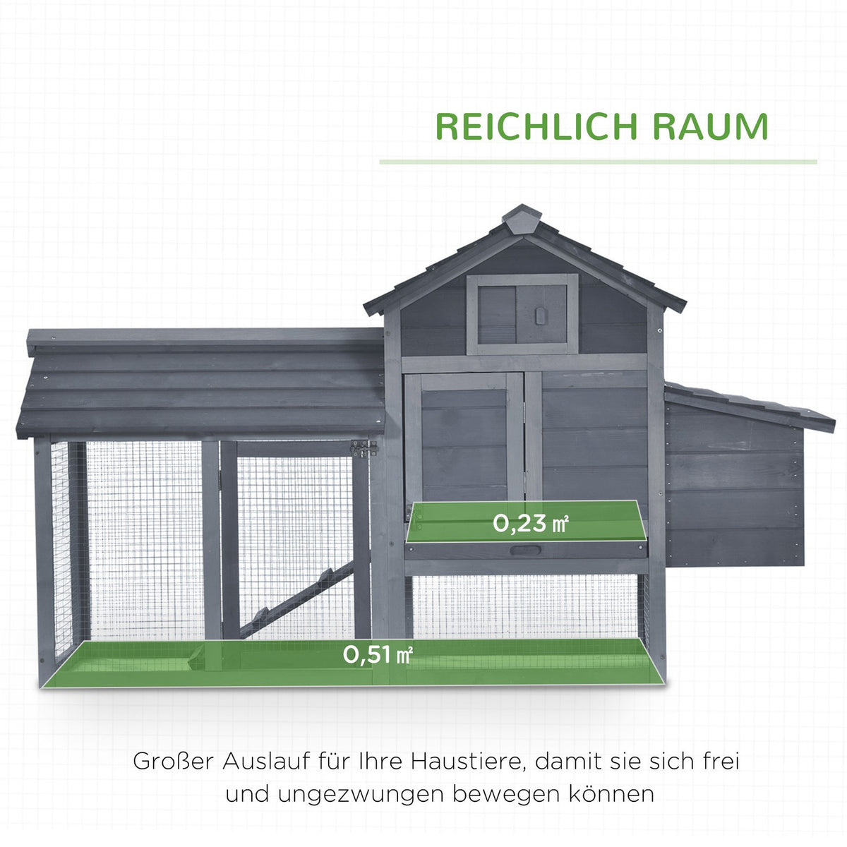 Bantam Chicken Coop Bantam House With Nesting Box Bantam Aviary Poultry House With Ramp Fir Wood Gray 150.5 X 54 X 87 Cm