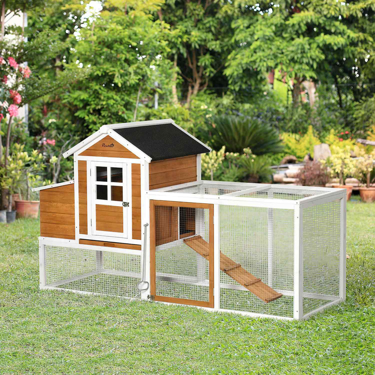 Bantam Chicken Coop Bantam House With Nesting Box Ramp Bantam Aviary With Run Asphalt Roof 2 Levels Xxl Winterproof Fir Wood Steel