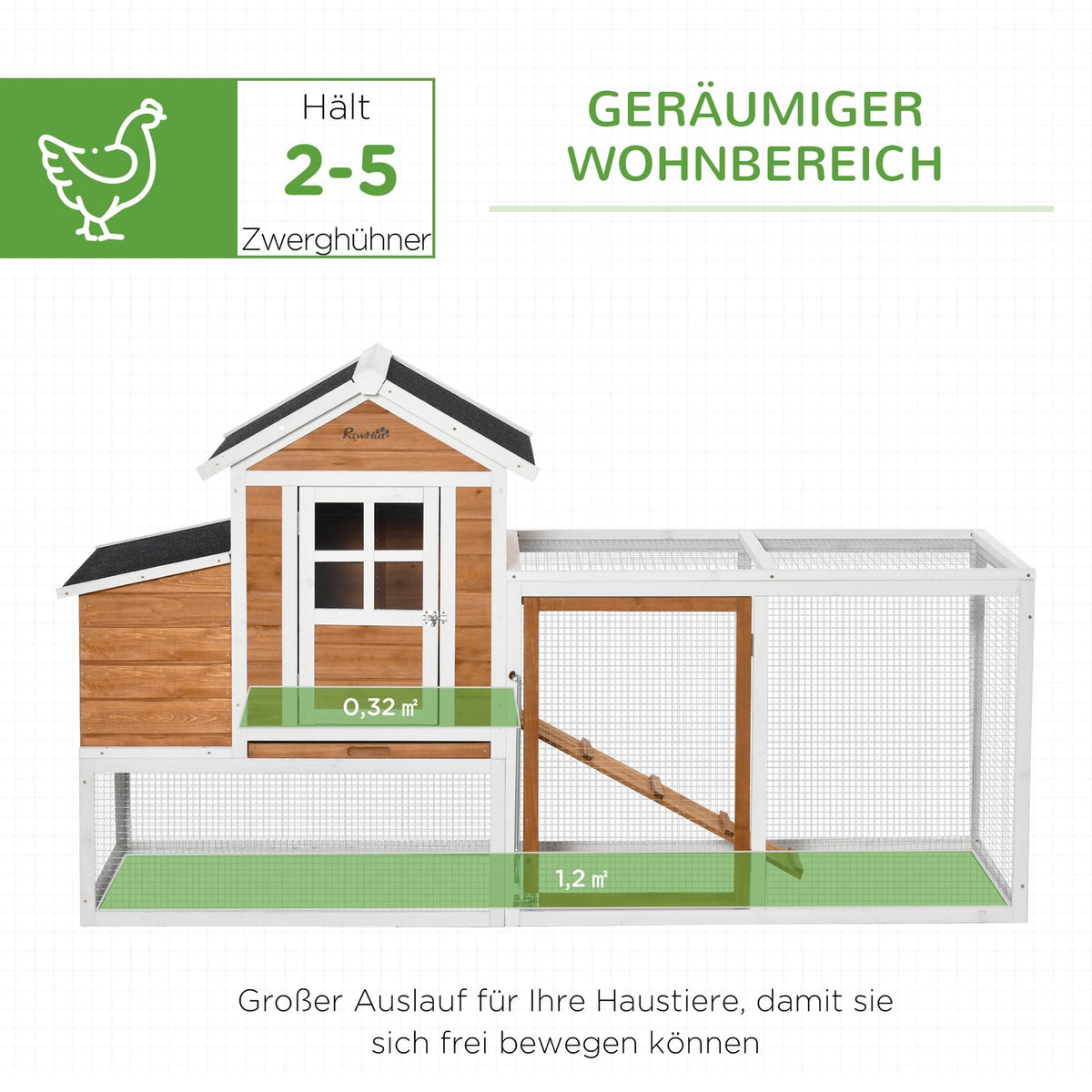Bantam Chicken Coop Bantam House With Nesting Box Ramp Bantam Aviary With Run Asphalt Roof 2 Levels Xxl Winterproof Fir Wood Steel