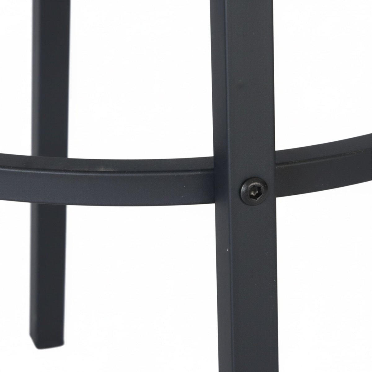 Bar Stools with Backrest, 2-Piece Set, Metal Frame