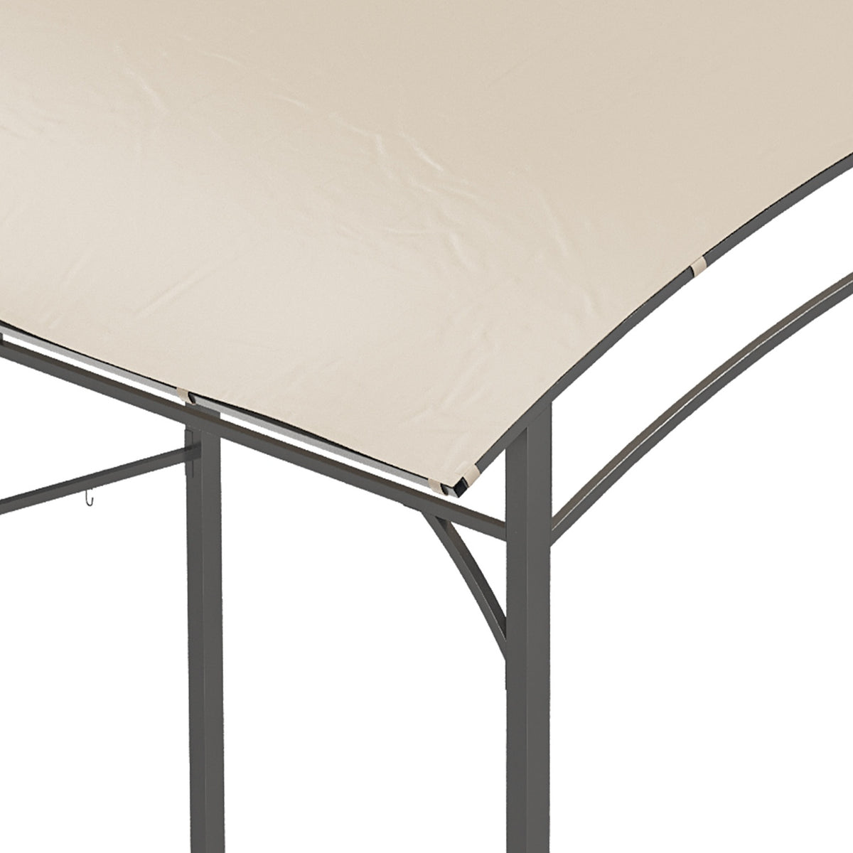 Barbecue Gazebo, Barbecue Canopy, Rain Cover With Uv Resistant, Garden Gazebo With Hooks, Steel Frame, Polyester, Beige, 215 X 150 X 220 Cm