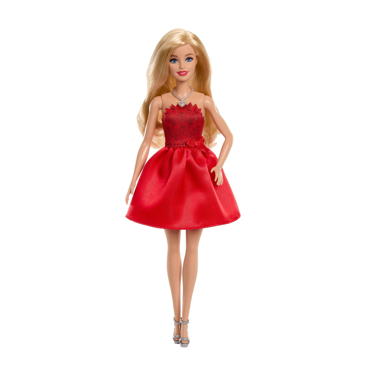 Barbie 80th Anniversary Ruby Red Doll, Heart Necklace