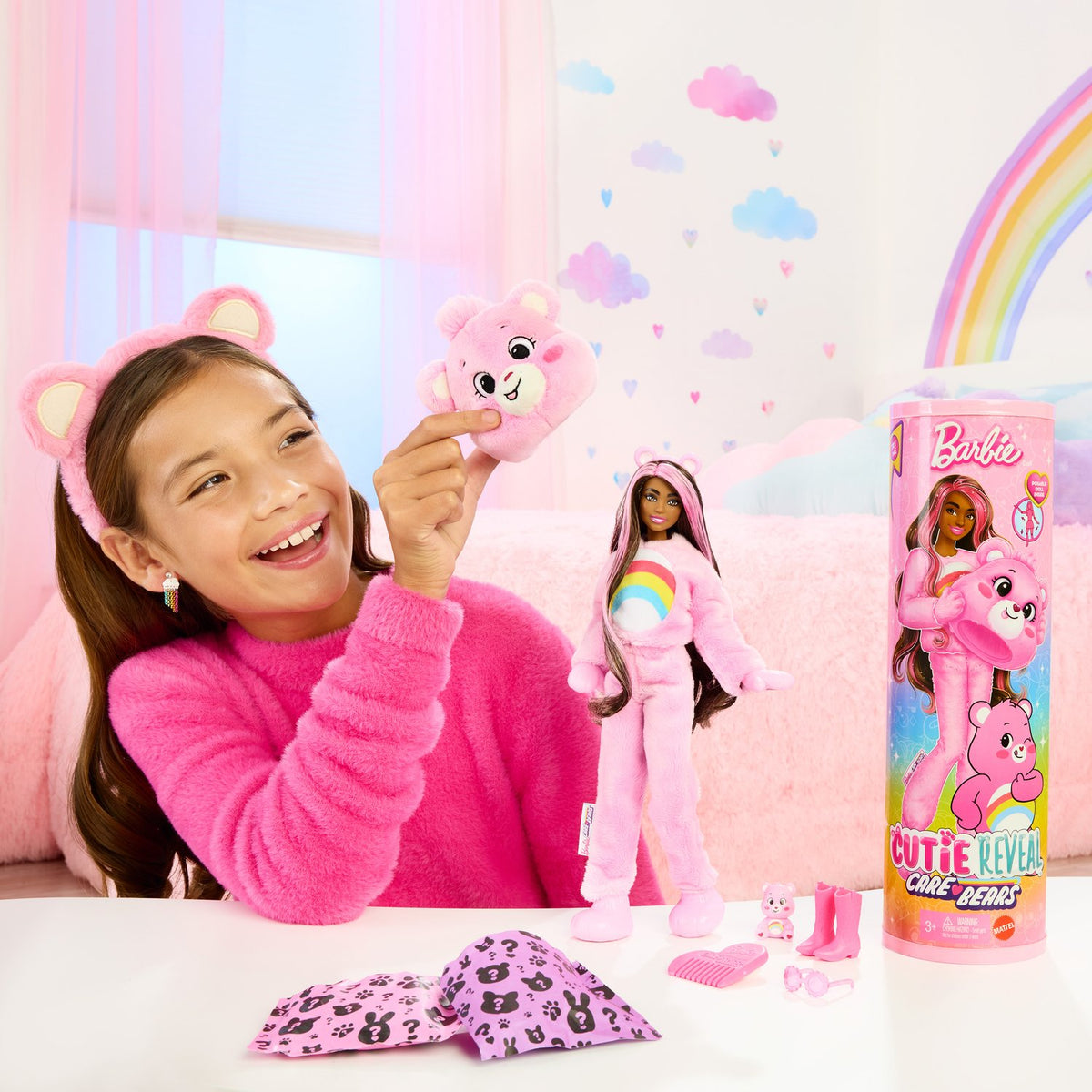 Barbie Cutie Reveal Care Bears Pink
