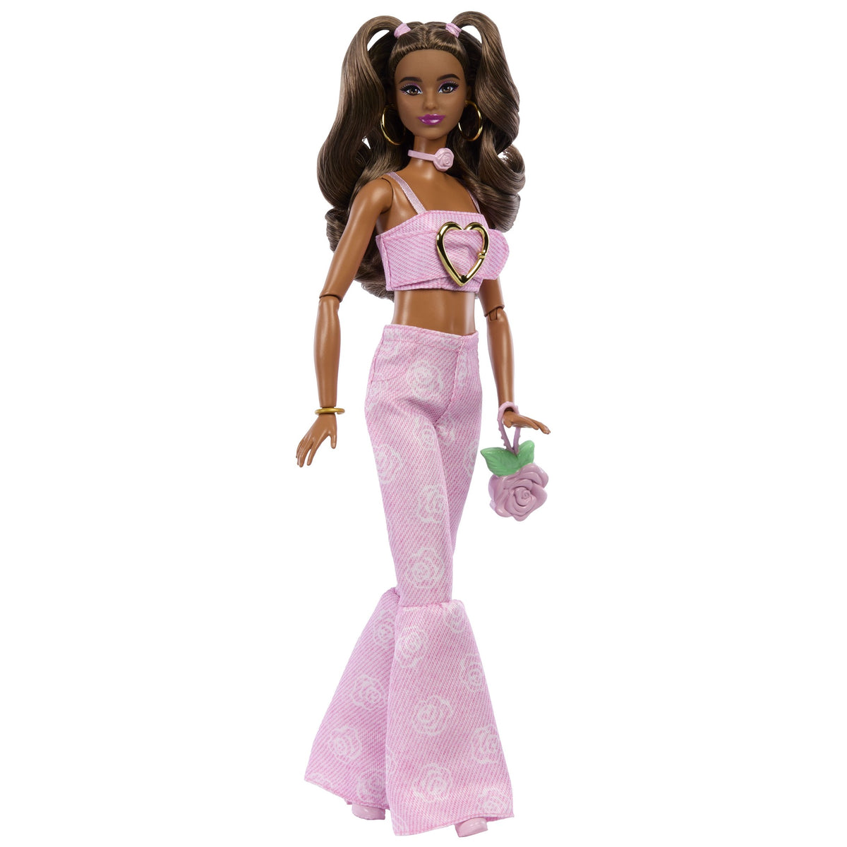 Barbie Deluxe Doll with Denim Star-Print Dress