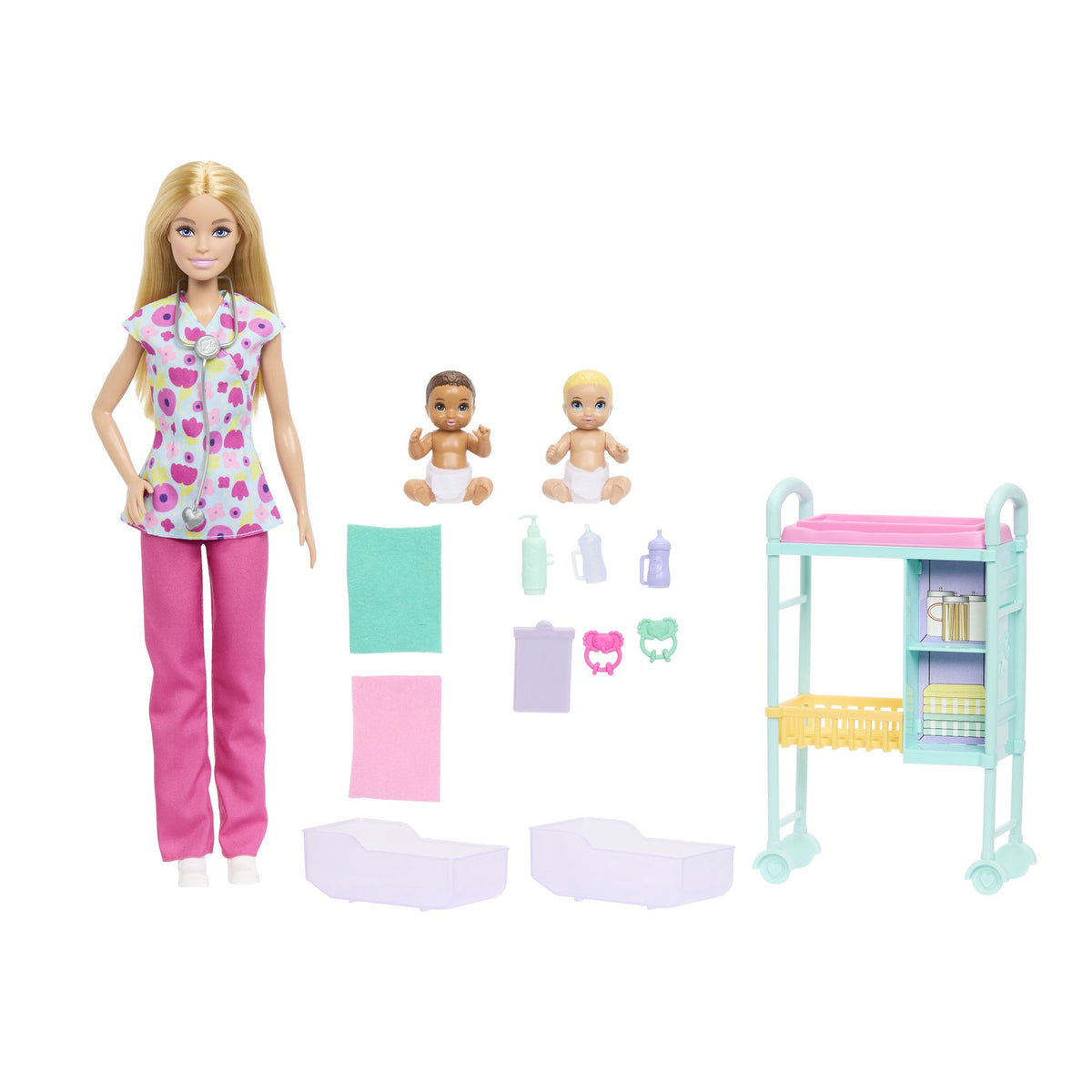 Barbie Doctor Playset with Twins and Medical Accessories