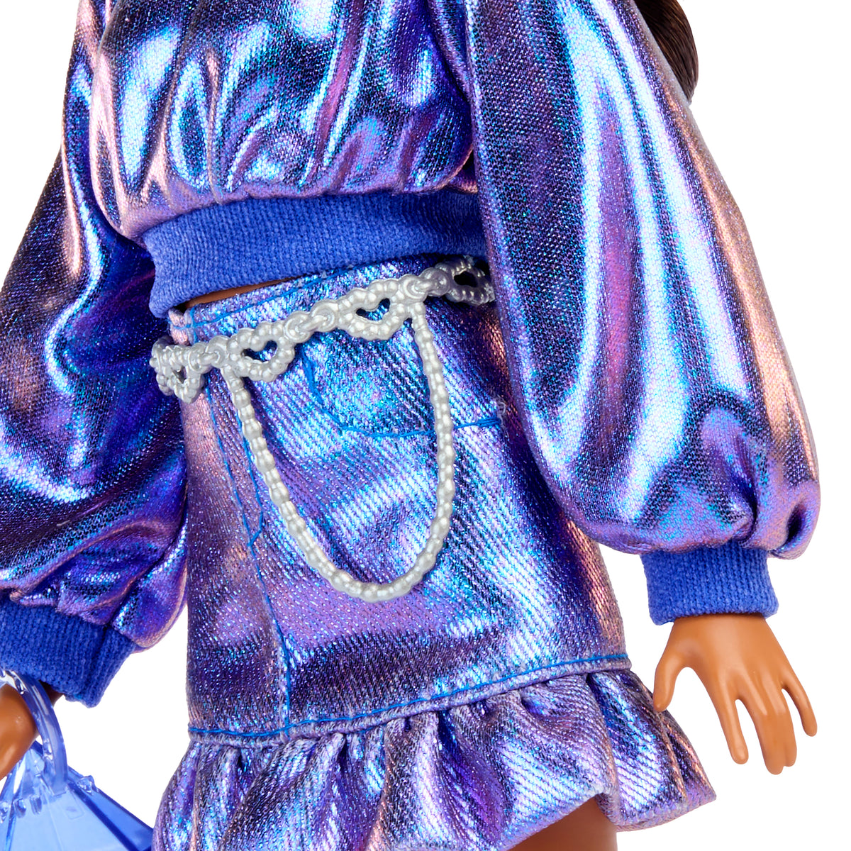 Barbie Doll with Blue Glitter Sweater & Skirt Set